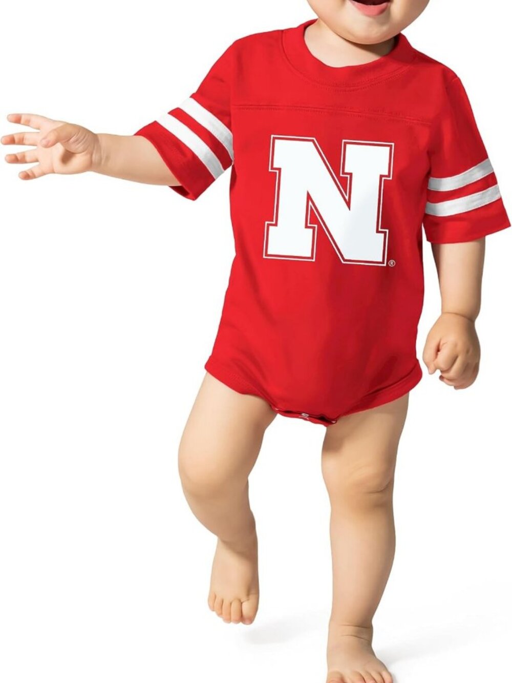 College Football Infant Jersey Game Romper - Sizes 6M, 12M, 18M - Cute Baby